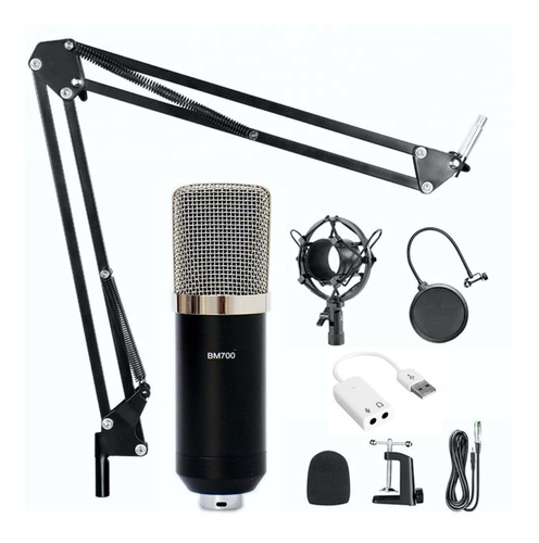 Kit Estudio Podcasting Streaming Condensador Cardioide