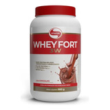 Whey Fort 3w Vitafor Proteina Em Po Sabor Chocolate. Em Pote