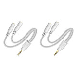 2 Separadores De Auriculares, Cable Divisor Auxiliar Para Au
