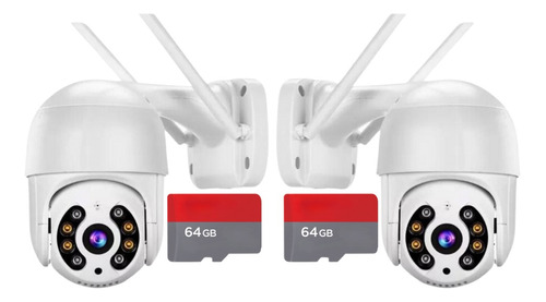 Kit 2 Câmera De Segurança Wifi A8 Noturna Inteligente + 64gb