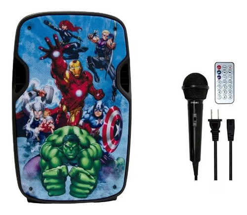 Bocina Recargable Bluetooth De 8 Usb Fm Eco Mic Avengers