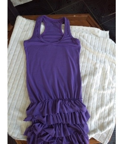 Vestido Violeta Con Vuelos