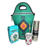 Set Mate 100ml + Yerba + Bombilla + Termo Y Bolso Matero