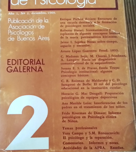 2 Rev. N 13/14 Año 1972 6 1973 Y Año 1,n2 Diciembre 1969 .