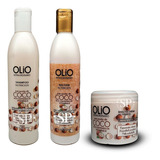 Kit Olio Con Aceite De Coco Shampoo+ Balsamo+ Baño De Crema