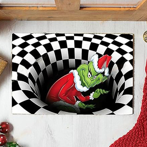 Bonito Tapete De Suelo Estampado Grinch, 40 X 60 Cm, Decorac