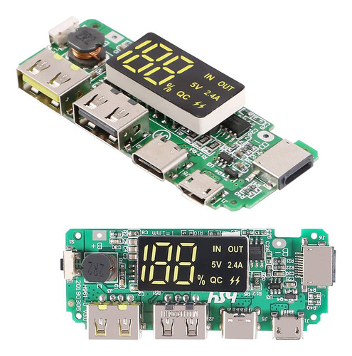 2 Unidades De Banco De Alimentação Móvel Usb Duplo Usb 5v 2.