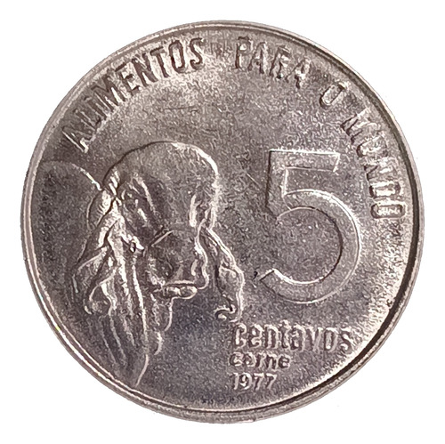 Brasil 5 Centavos 1977 Exc Km 587.1 Cebú - Fao