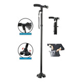 Trusty Cane Baston Ortopedico Plegable Con Linterna Luz Led Color Negro