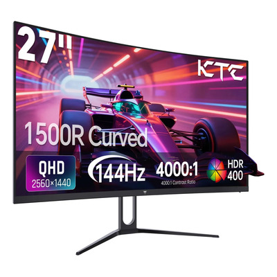Monitor Curvo Para Videojuegos Ktc De 27 Pulgadas, Monitor P