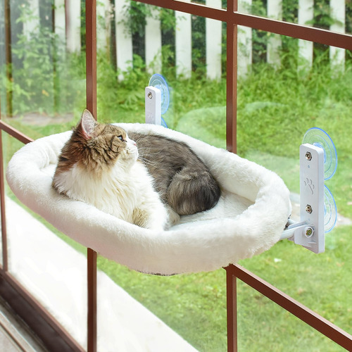 Amosijoy Percha Inalámbrica Para Ventana De Gato Hamaca Para