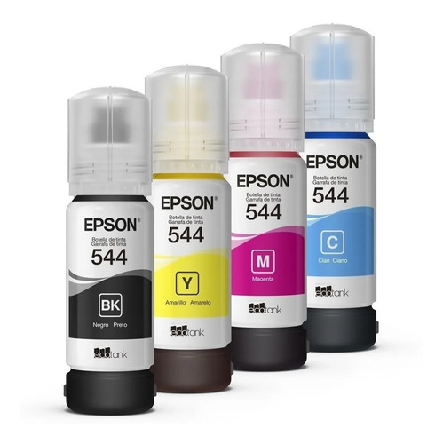 Combo 4 Botellas Tinta T544 Epson Original L3110 L3150 L5190