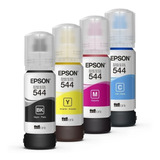 Combo 4 Botellas Tinta T544 Epson Original L3110 L3150 L5190