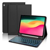 Funda Con Teclado Marca Kvago / Para iPad 10.9  / Backlit