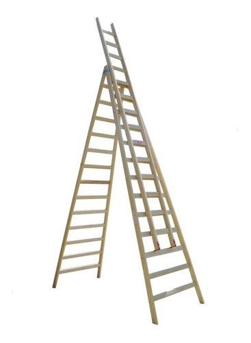 Escalera Extensible De Madera Tipo Pintor 14 Reforzada Scala