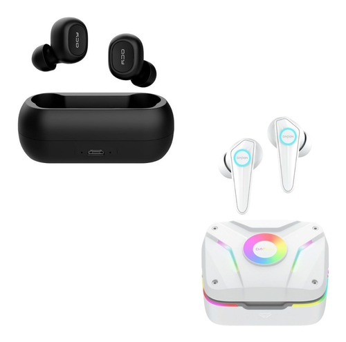 Kit Fone Bluetooth T1c Qcy + R11 Gamer Rgb Dapon Original Nf