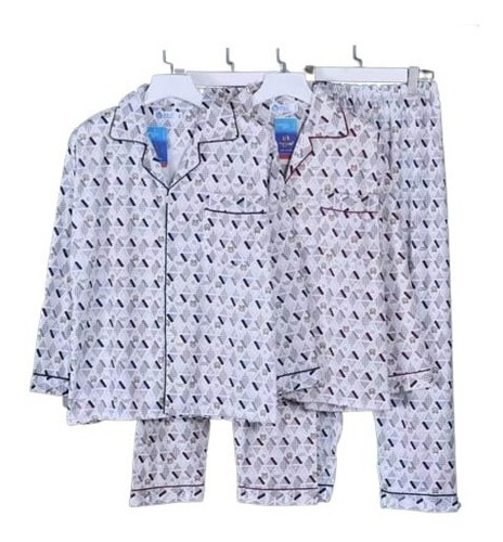 Pijama Hombre 2 Piezas Manga Larga Para Verano Y Primavera 3