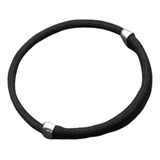 Pulsera Cuerda Minimalista Ajustable Broche Gris Negro