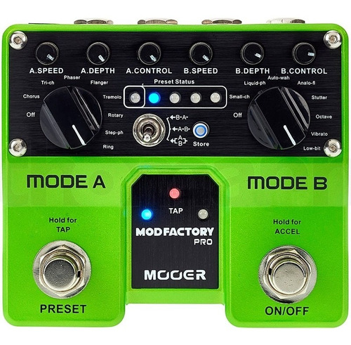 Pedal Mooer Mod Factory Pró Dual Modulation Efeitos Guitarra