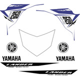 Kit Adesivos Moto Yamaha Lander 250 2015 Azul 