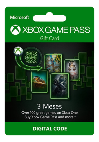 Xbox Game Pass 3 Meses, Código Digital 