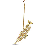 Instrumento Musical Navidad Ornamento  Trompeta  Oro