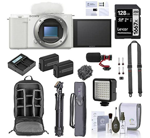 Kit Sony Zv-e10: Cámara Mirrorless, Accesorios Y 128gb Sd