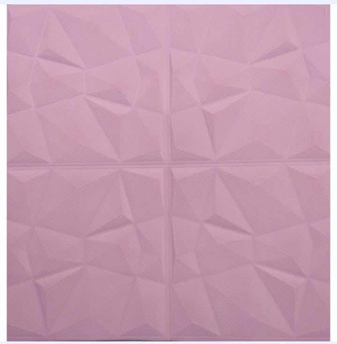 10 Láminas 3d Papel Mural Auto Adhesivo Diamante Rosa 70x70
