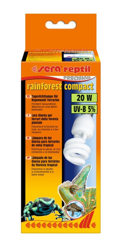 Ampolleta Sera Reptiles Uv-b 5% Rainforest Compact 20 Watt