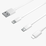 Cable Usb 3 En 1 Tipo-c/micro Usb/compatible iPhone