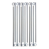 Estaca Para Barraca 30 Cm Aço Galvanizado 4,2 Mm Kit 24 Unid