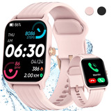 Smartband Iowodo W13 Sport 1.85  Caja De  Abs+pc Rosa, Malla  Rosa De  Silicona W13