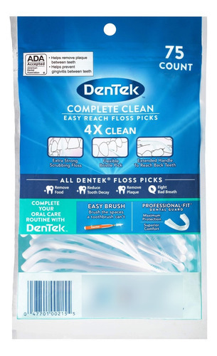 Palillos Dentales Dentek Floss Picks Limpieza Completa