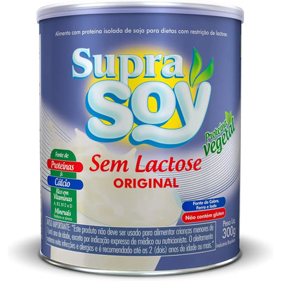Leite Em Pó Sem Lactose Supra Soy Lata 300g | MercadoLivre