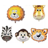 Kit Globos Animales De La Selva Jungla Safari Metalizados