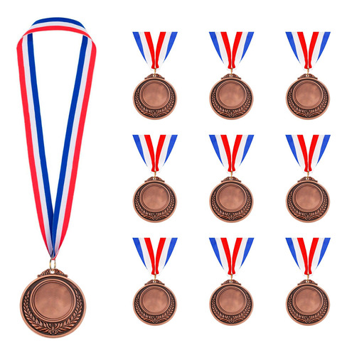 10 Medallas Deportiva Metálica C/cinta 6,5cm /forcecl