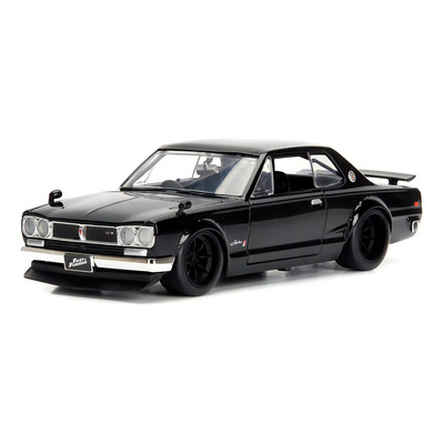 Nissan Skyline 2000 GT-R 1:24 Jada Rápido y Furioso Metal Negro Coleccionable | Envío gratis