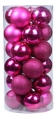 Set De 24 Bolas Navideñas De 3/4/6/8 Cm