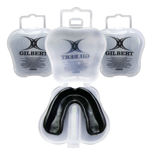 Kit X 3 Protectores Bucxales Gilbert Junior Hockey Rugby 