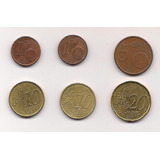 6moeda Antiga 1-5-10,20 Cent Euro Portugal, Itália , Espanha