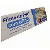 Caixa Rolo De Filme Pvc 28cm X 300 Metros Trilho Cortante