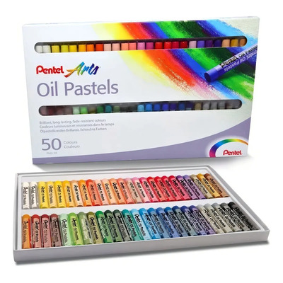 Gises Pastel De Aceite Pentel Arts Redondos Caja 50 Piezas  | Meses sin interés