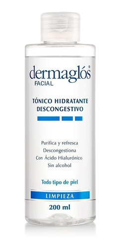 Dermaglós Facial Tónico Hidratante Descongestivo X 200 Ml 