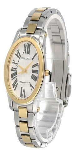 Reloj Seiko Premier Mujer Acero Con Dorado 100mts Sxgn64