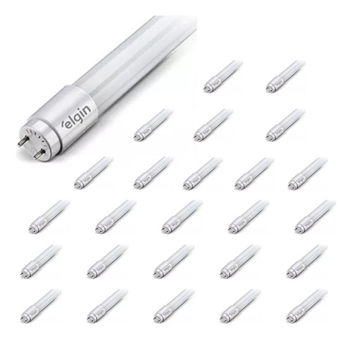 Kit 25 Lâmpada Led Tubular T8 20w 120cm 6500k Elgin