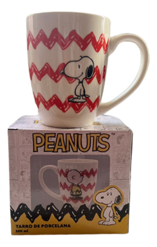Taza Snoopy Y Charlie Brown Regalo Tarro Peanuts Café Perro