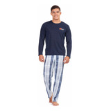 Pijama Longo Masculino Frio Blusa E Calça Comprida Inverno