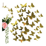 36pcs Mariposas Decorativas, 3d Pared Colore Metalicos