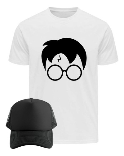 Camiseta Harry Potter Combo + Gorra Ml  Ms