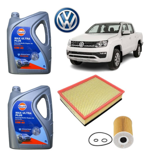 Kit Service Filtros Y Aceite Gulf Semisint. Vw Amarok 2.0tdi